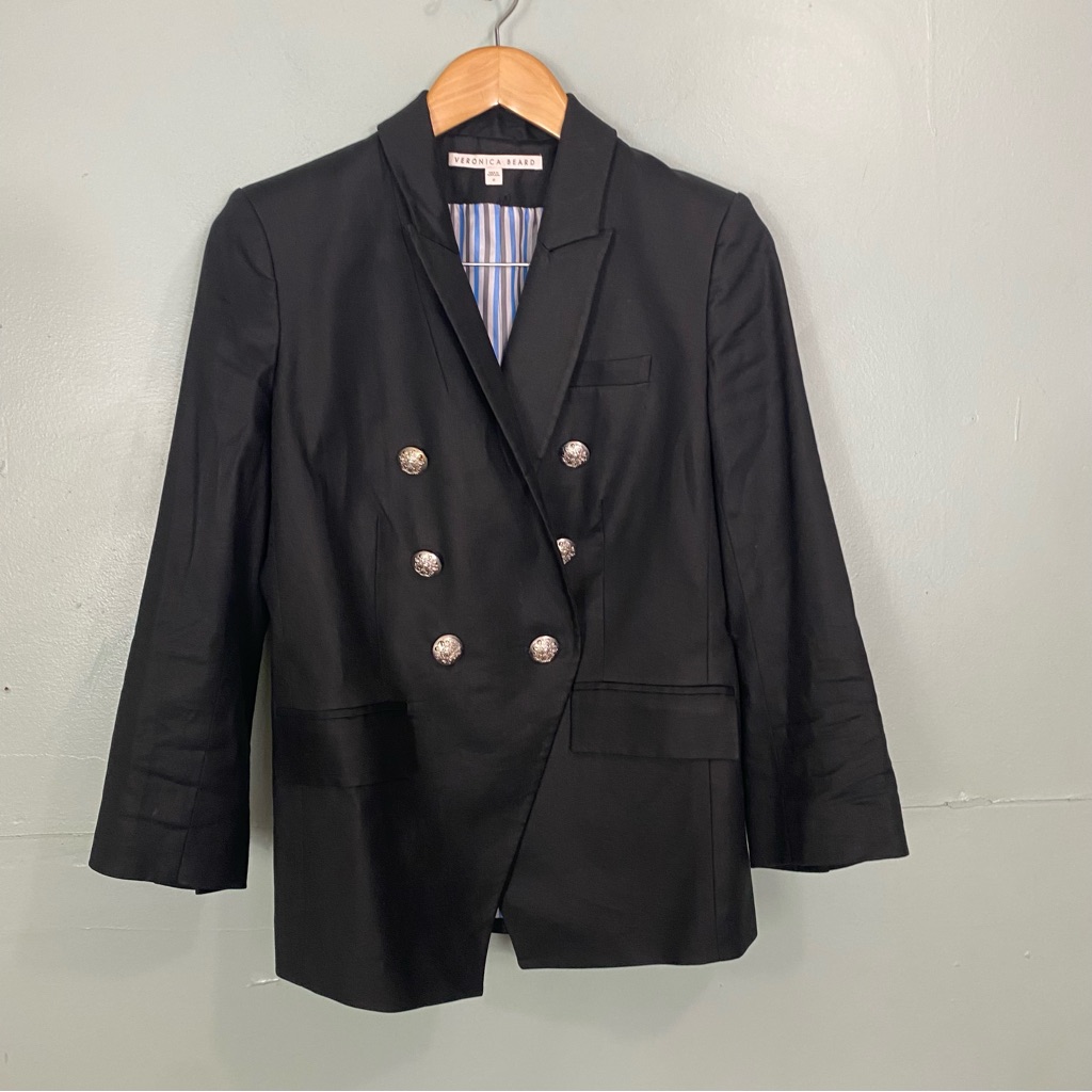 Veronica Beard Miller Linen Blend Dickey Jacket Blazer Size 6